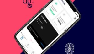 Celular com imagem do aplicativo do banco digital AgZero do Banco Safrao totalmente digital