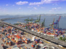 ponte rio niteroi, navios e conteineres