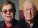 elton john e michael caine em vídeo sobre vacina