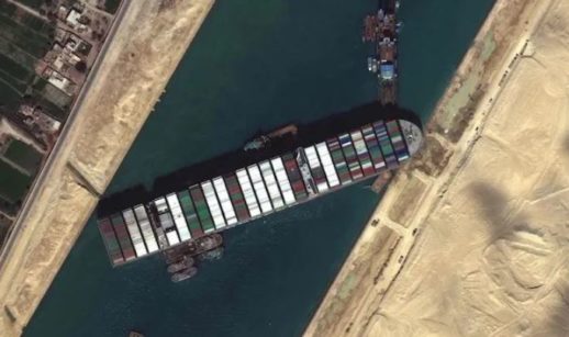 ever given visto de cima