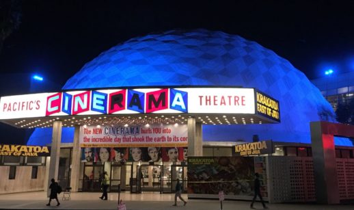 Fachada do Cinerama Dome, da rede ArcLight Cinemas and Pacific Theatres cinerama dome