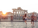casal de turistas em roma