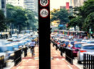 trânsito na paulista e ciclovia