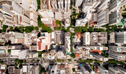 Prédios vistos de cima em sp
