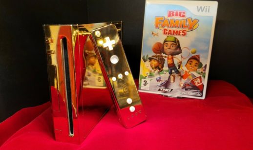 Videogame Nintendo Wii de ouro feito para a rainha Elizabeth II do Reino Unido