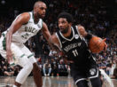 Jogo entre Milwaukee Bucks e Brooklyn Nets em playoffs da NBA