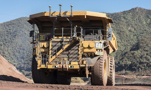 Uma das unidades da frota de caminhões autônomos da Vale em atividade