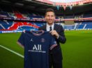 Lionel Messi com a camisa do PSG em foto do Instagram