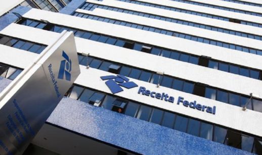 Fachada da Receita Federal, q2ue divulga dados com arrecadação federal com impostos
