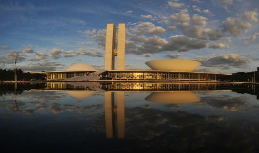 Prédios do Congresso Nacional, em Brasília, no final da tarde