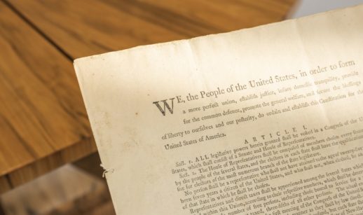 Foto da cópia da Constituição dos Estados Unidos de Dorothy Goldman