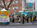 Fila de testes em NY
