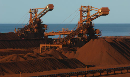 Operação de transporte de minério de ferro