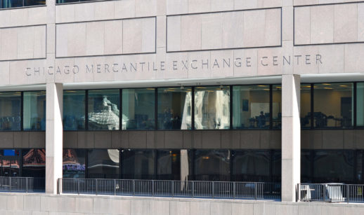 Fachada da Chicago Mercantile Exchange, a Bolsa de Chicago