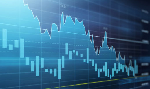 Gráficos de mercado financeiro alusivos ao Ibovespa