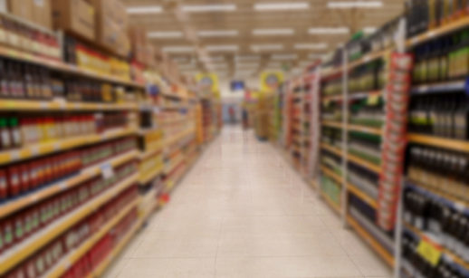 Corredor de um supermercado