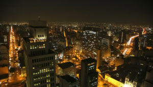Vista de São Paulo iluminada