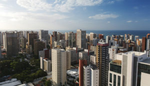 Aérea de prédios em Fortaleza, no Ceará, região onde atua a Moura Dubeux