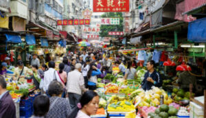 Feira livre na China