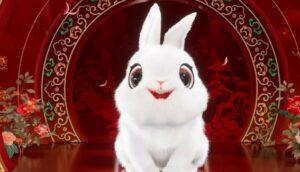 Mascote coelho do ano novo chines