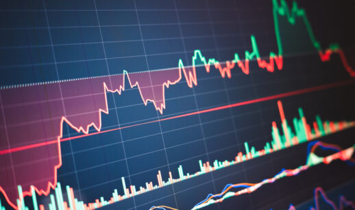 Gráfico do mercado financeiro