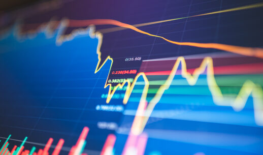 gráfico do mercado financeiro