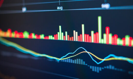 gráfico do mercado financeiro