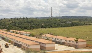 Aérea de conjunto habitacional do Minha Casa, Minha Vida, na Bahia
