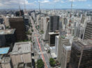 Avenida Paulista esquina com Augusta vista aérea